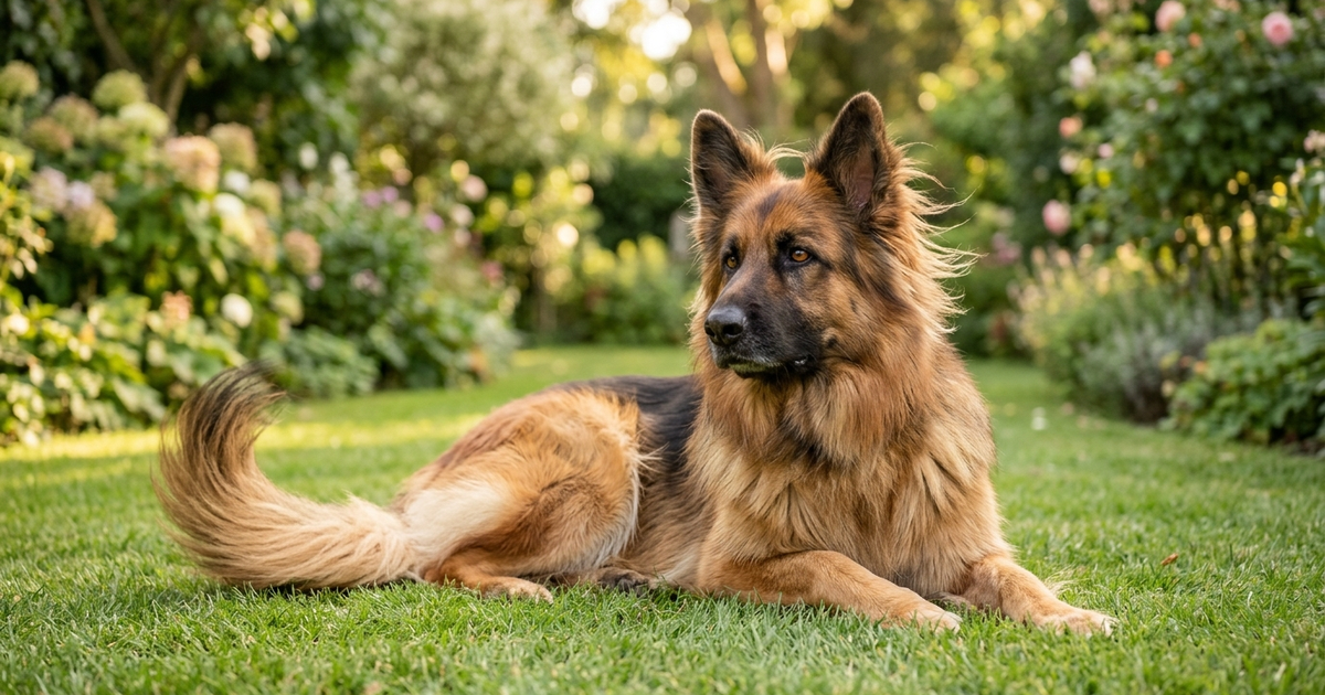 long haired german shepherd